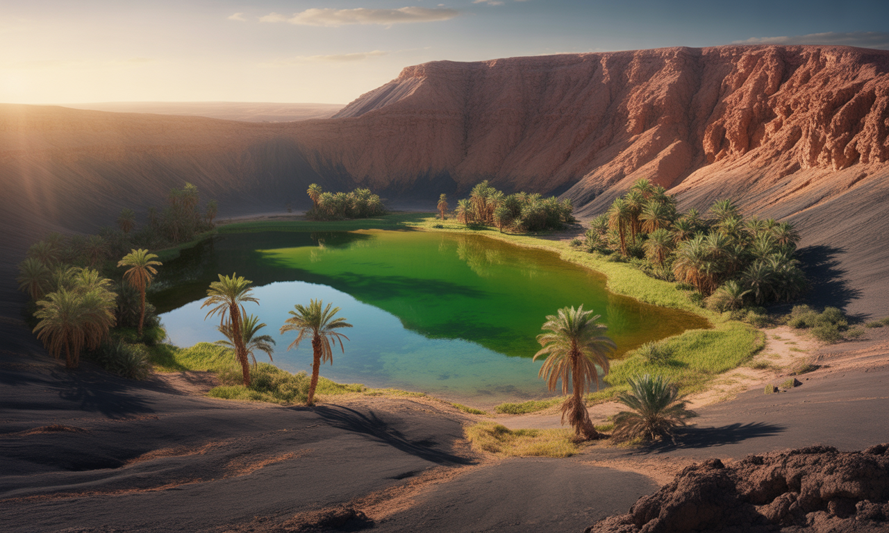 découvrez l'éblouissante oasis du cratère waw an namus en libye, un joyau naturel au cœur du désert offrant des paysages volcaniques uniques et une biodiversité surprenante.