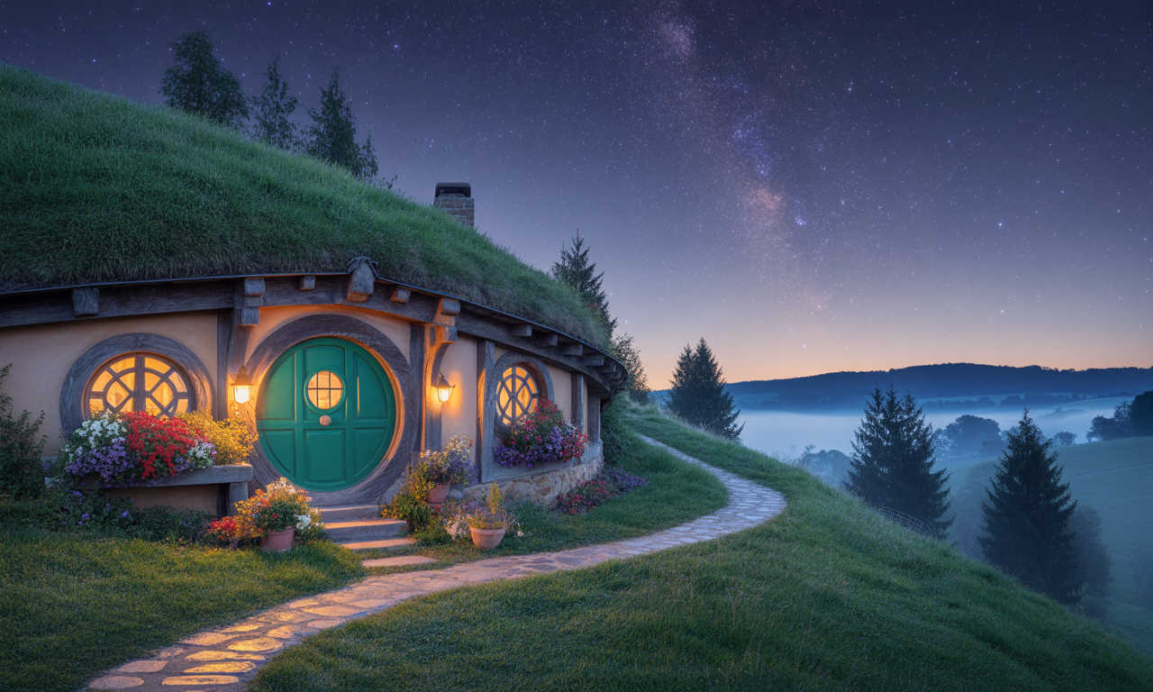 découvrez une évasion nocturne magique dans une authentique maison de hobbit nichée au cœur des vosges, pour une expérience unique entre nature et féerie.