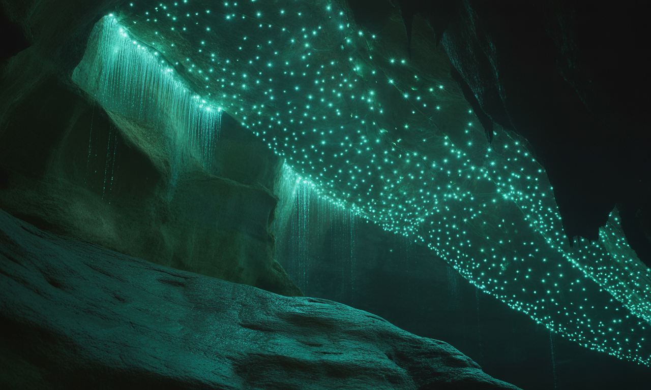 découvrez la grotte fascinante de waitomo en nouvelle-zélande, où des milliers de vers luisants illuminent naturellement un paysage souterrain unique et magique.