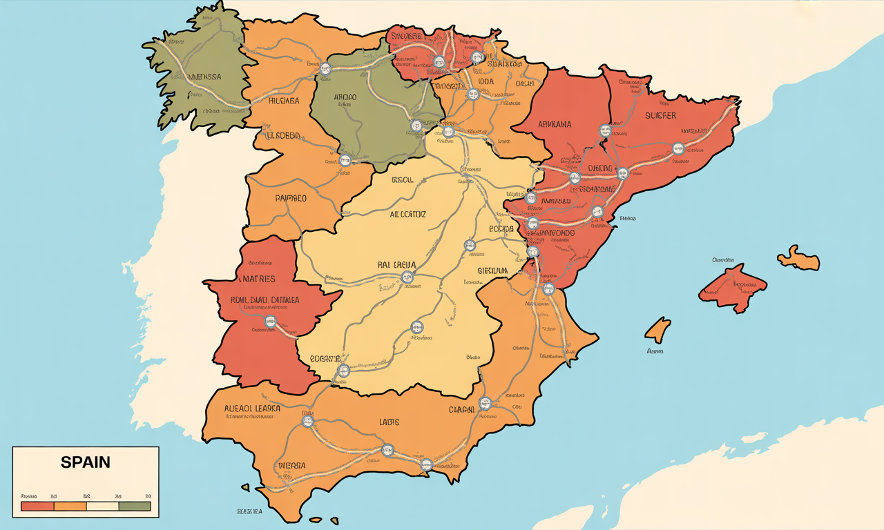 découvrez notre carte détaillée de l'espagne avec un guide complet des régions et des principales villes pour planifier votre voyage facilement.