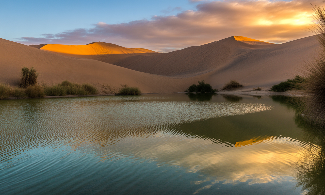L'Havre de Paix de Huacachina : Émerveillement au Cœur du Désert Péruvien 1 découvrez l'havre de paix de huacachina, un oasis enchanteur au cœur du désert péruvien, offrant un spectacle naturel unique entre dunes dorées et lagune apaisante.