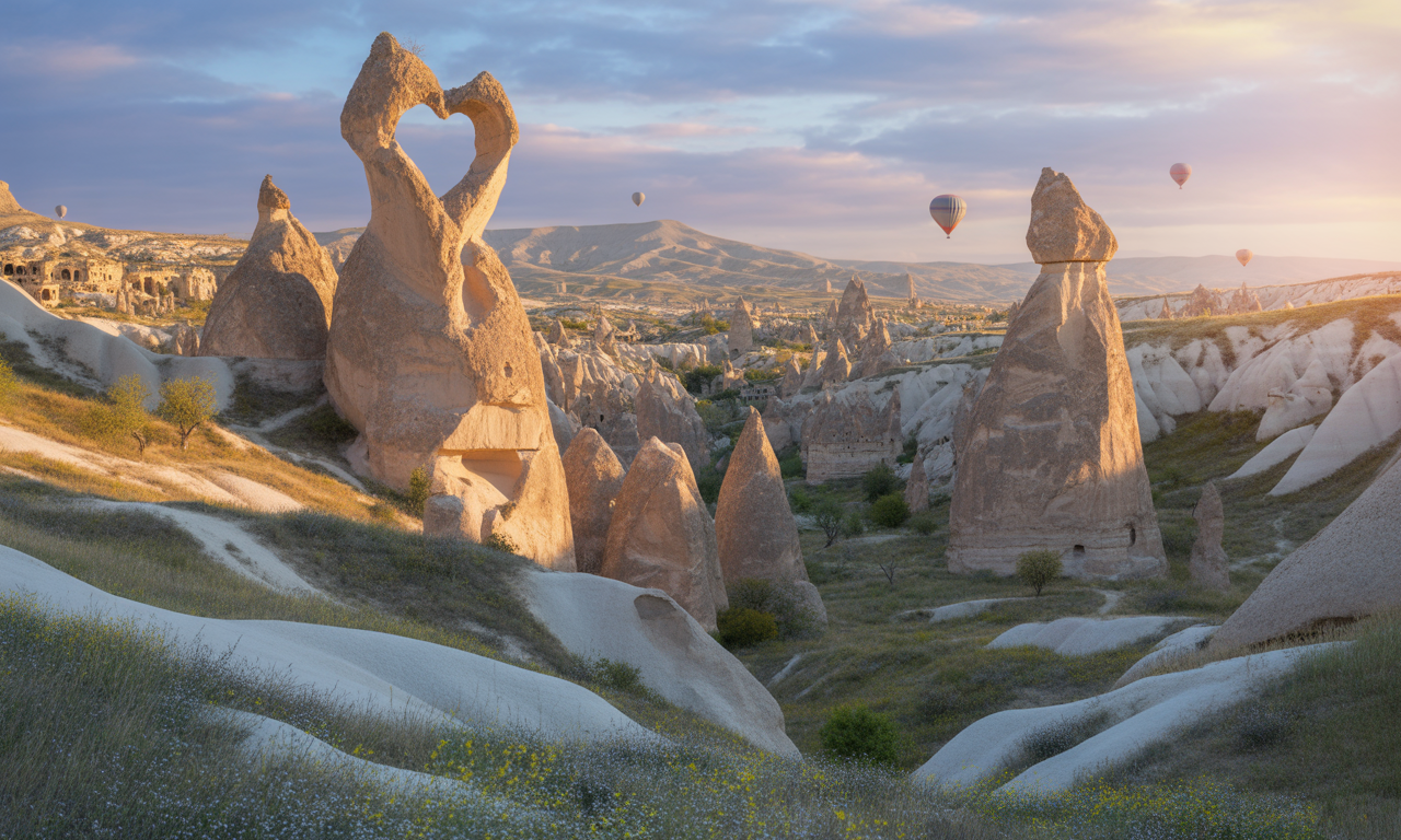 découvrez la vallée de l'amour en cappadoce, un site naturel exceptionnel en turquie, célèbre pour ses formations rocheuses uniques et ses paysages enchanteurs.