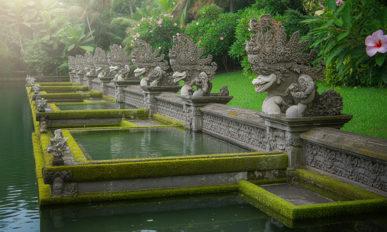 découvrez le palais de l'eau tirta gangga, un havre de paix situé au cœur de bali, offrant des jardins magnifiques, des bassins d'eau limpide et une atmosphère sereine pour une expérience inoubliable.
