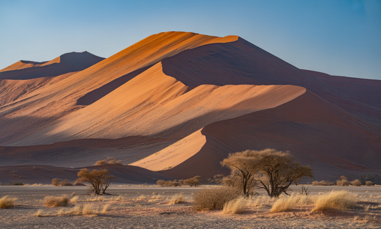 découvrez les majestueuses dunes de sossusvlei, un trésor naturel incontournable de la namibie, où paysages désertiques et couleurs spectaculaires vous émerveilleront.