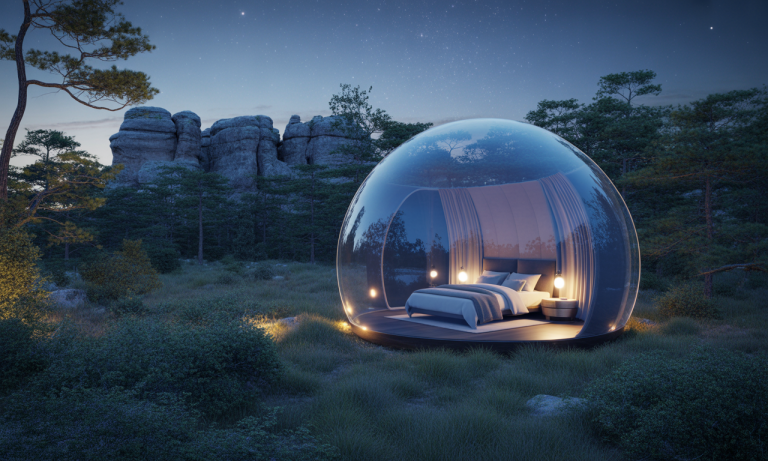 vivez une nuit extraordinaire dans une bulle suspendue au cœur de la forêt de fontainebleau, une expérience unique alliant confort et immersion nature.