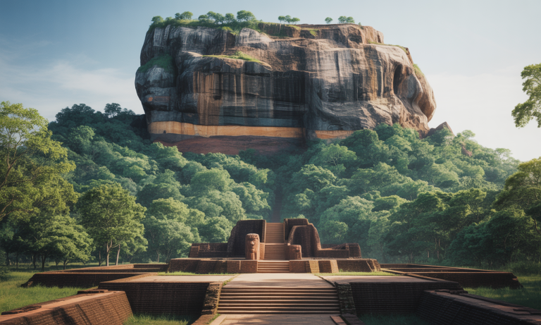 découvrez sigiriya, l'imposante forteresse du lion au sri lanka, un site historique fascinant offrant des vues panoramiques, des fresques anciennes et une architecture remarquable.