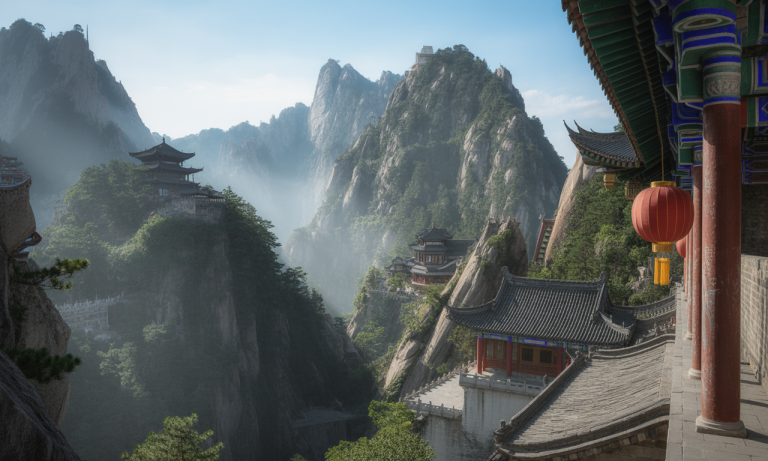 explorez les temples impressionnants du mont hua shan en chine et plongez dans leur histoire fascinante au cœur de paysages montagneux spectaculaires.