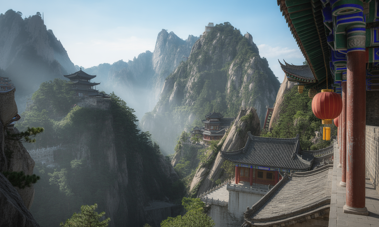 explorez les temples impressionnants du mont hua shan en chine et plongez dans leur histoire fascinante au cœur de paysages montagneux spectaculaires.