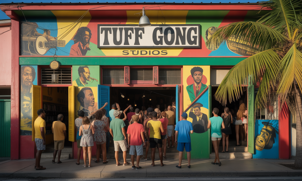 explorez les célèbres studios tuff gong à kingston, jamaïque, berceau de la musique reggae et lieu emblématique où bob marley a enregistré ses titres légendaires.