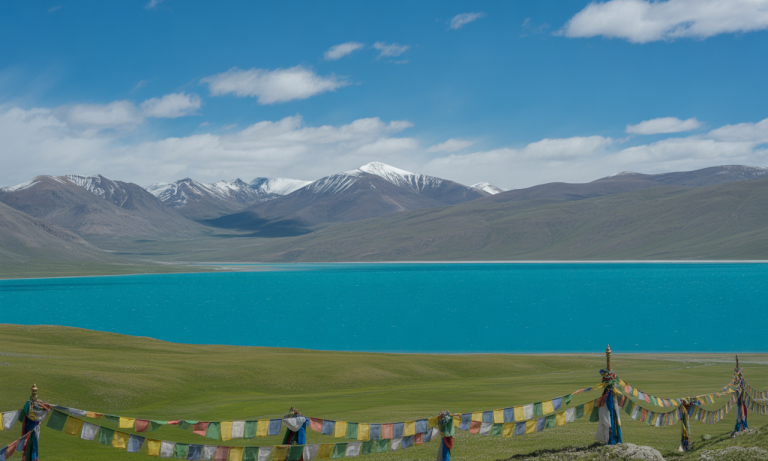 explorez le lac sacré yamdrok-tso, un joyau naturel du tibet reconnu pour ses eaux turquoises scintillantes et ses paysages à couper le souffle. découvrez sa beauté mystique et son importance culturelle unique.