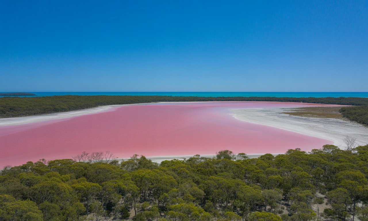 explorez le lac rose hillier sur middle island, un joyau naturel unique en australie reconnu pour sa couleur rose éclatante et sa beauté exceptionnelle.