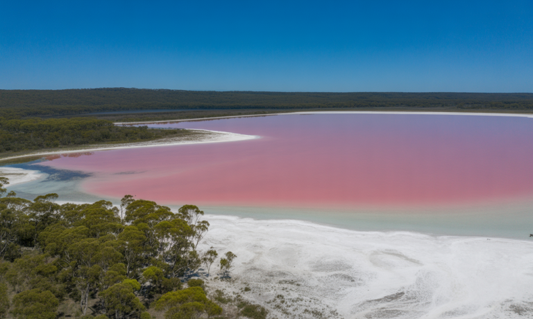 explorez le lac rose hillier de middle island, un joyau naturel unique en australie, célèbre pour sa couleur rose éclatante et sa beauté exceptionnelle.