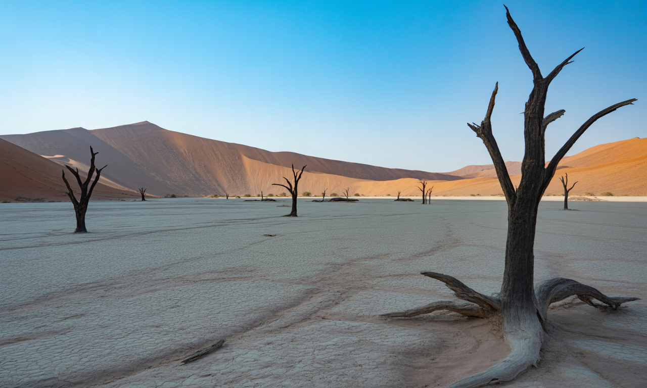 découvrez le dead vlei, un site emblématique de namibie, réputé pour ses paysages désertiques spectaculaires et ses arbres fossiles, offrant une expérience unique entre nature et aventure.