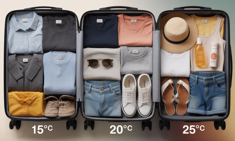 découvrez nos astuces vestimentaires pour gérer efficacement votre valise selon les variations de température à 15, 20 et 25 degrés, et restez confortable quel que soit le climat.