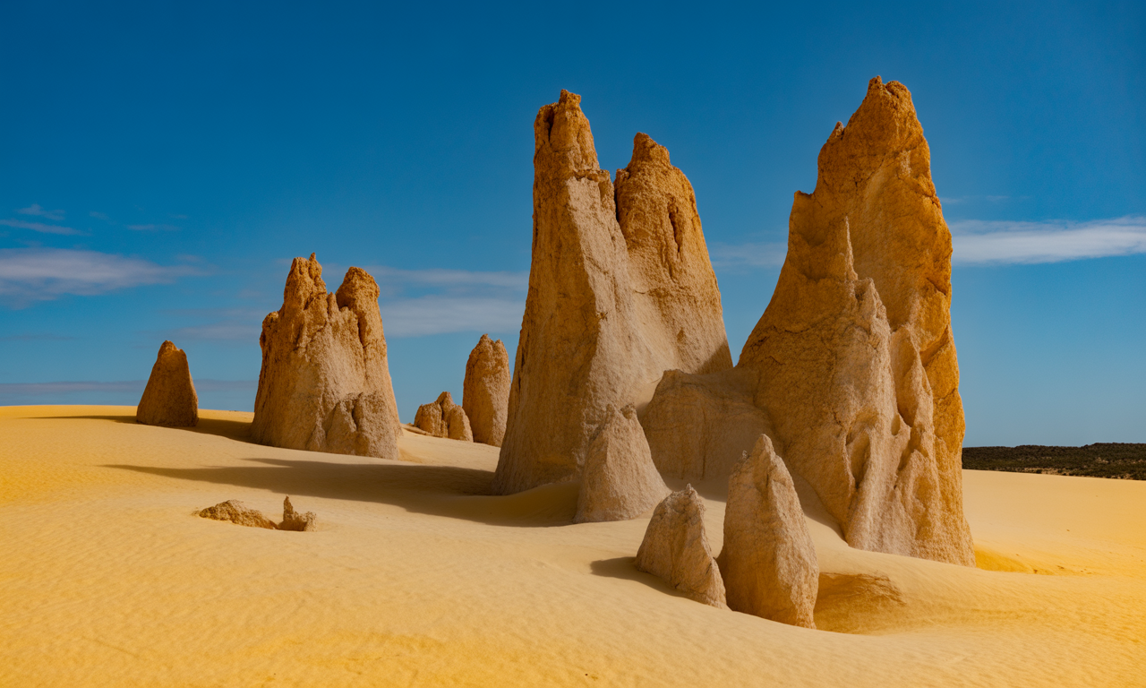 découvrez les merveilles étranges du désert des pinnacles en australie, un paysage unique avec ses formations rocheuses fascinantes et sa beauté naturelle exceptionnelle.