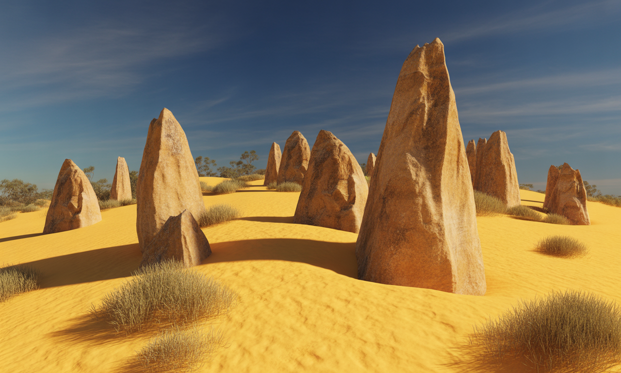 découvrez les merveilles étranges et fascinantes du désert des pinnacles en australie, un paysage unique composé de formations calcaires mystérieuses au cœur d'un désert spectaculaire.