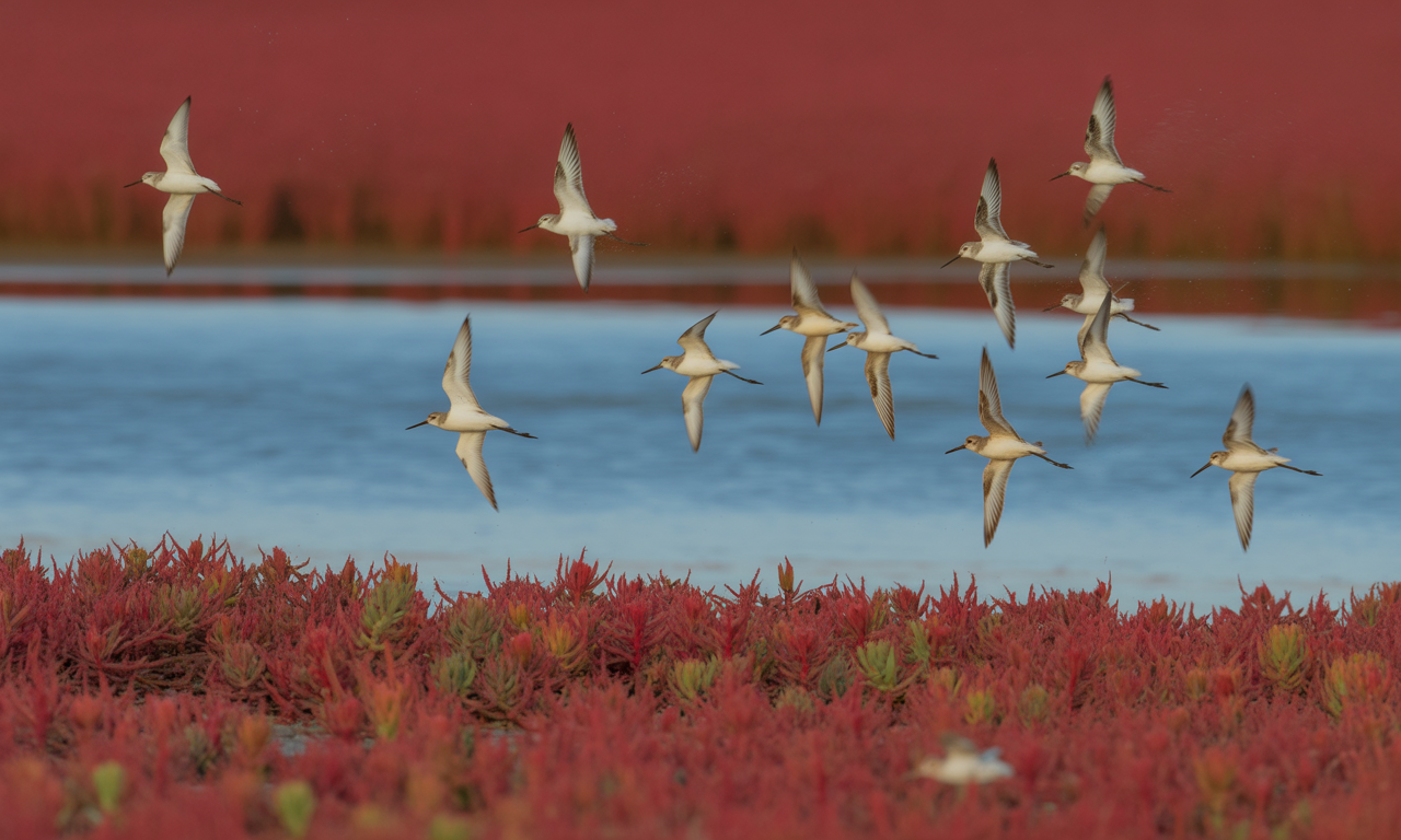 découvrez la plage rouge de panjin, un spectacle naturel unique en chine où les paysages côtiers se teintent d'un rouge éclatant grâce à une algue rare, offrant un trésor naturel à couper le souffle.